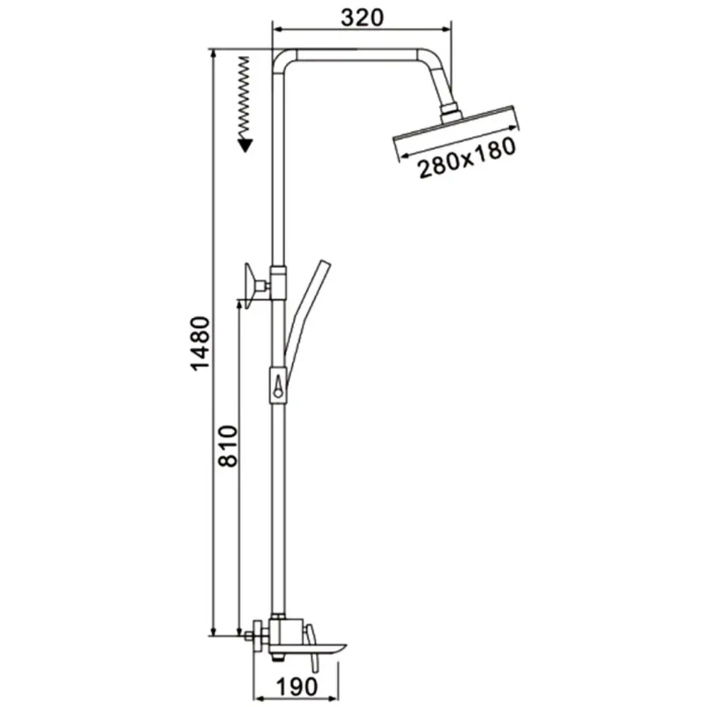 90458353 Душевая система Rose R2736F 3 режима Белый STLM-0967961