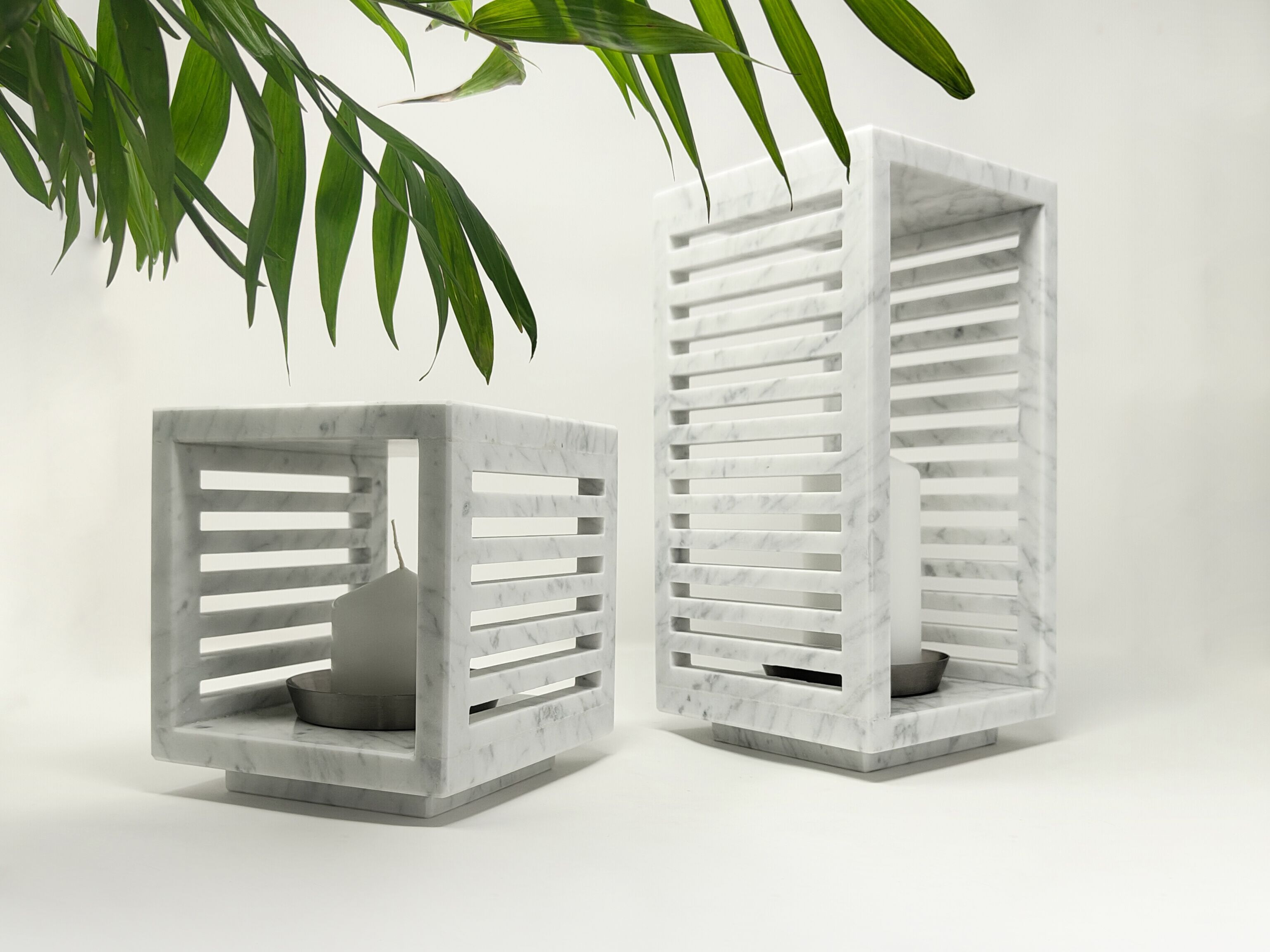 Каррарский мраморный подсвечник / фонарь Pistore Marmi Bruna Rapisarda Design X Pistore Marmi ARCH-00016038 - Вид №1