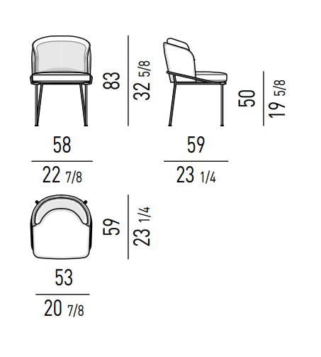 Стул Minotti Fil Noir ARCH-00146039 - Вид №3
