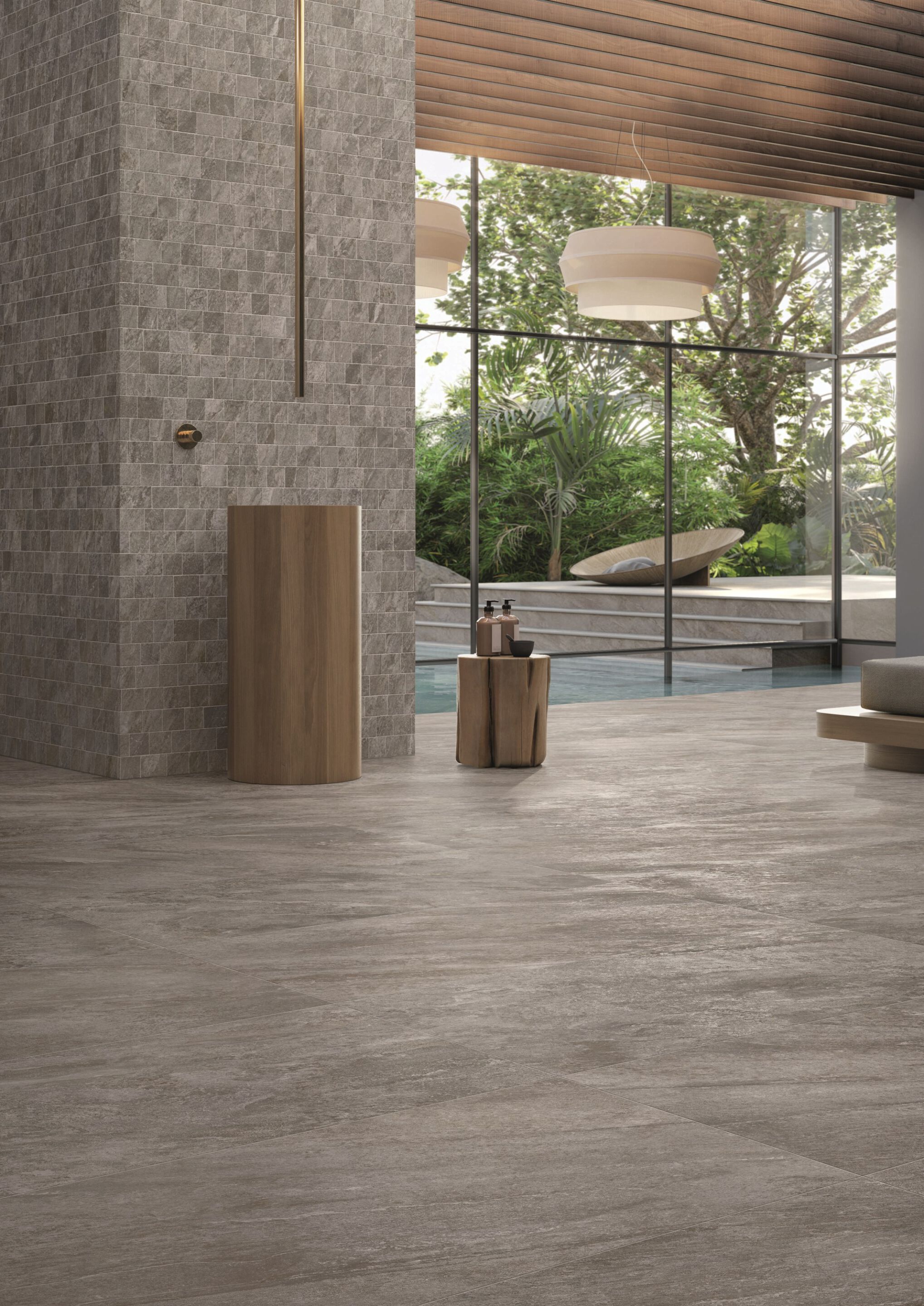 Пол / облицовка керамогранита с эффектом камня для внутреннего и наружного применения Ceramiche Caesar Quartz Essence ARCH-00102339 - Вид №5