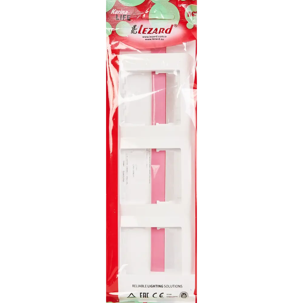 Рамка для розеток и выключателей Lezard Karina Life 3 поста вертикальная цвет белый STLM-2165266 - Вид №2