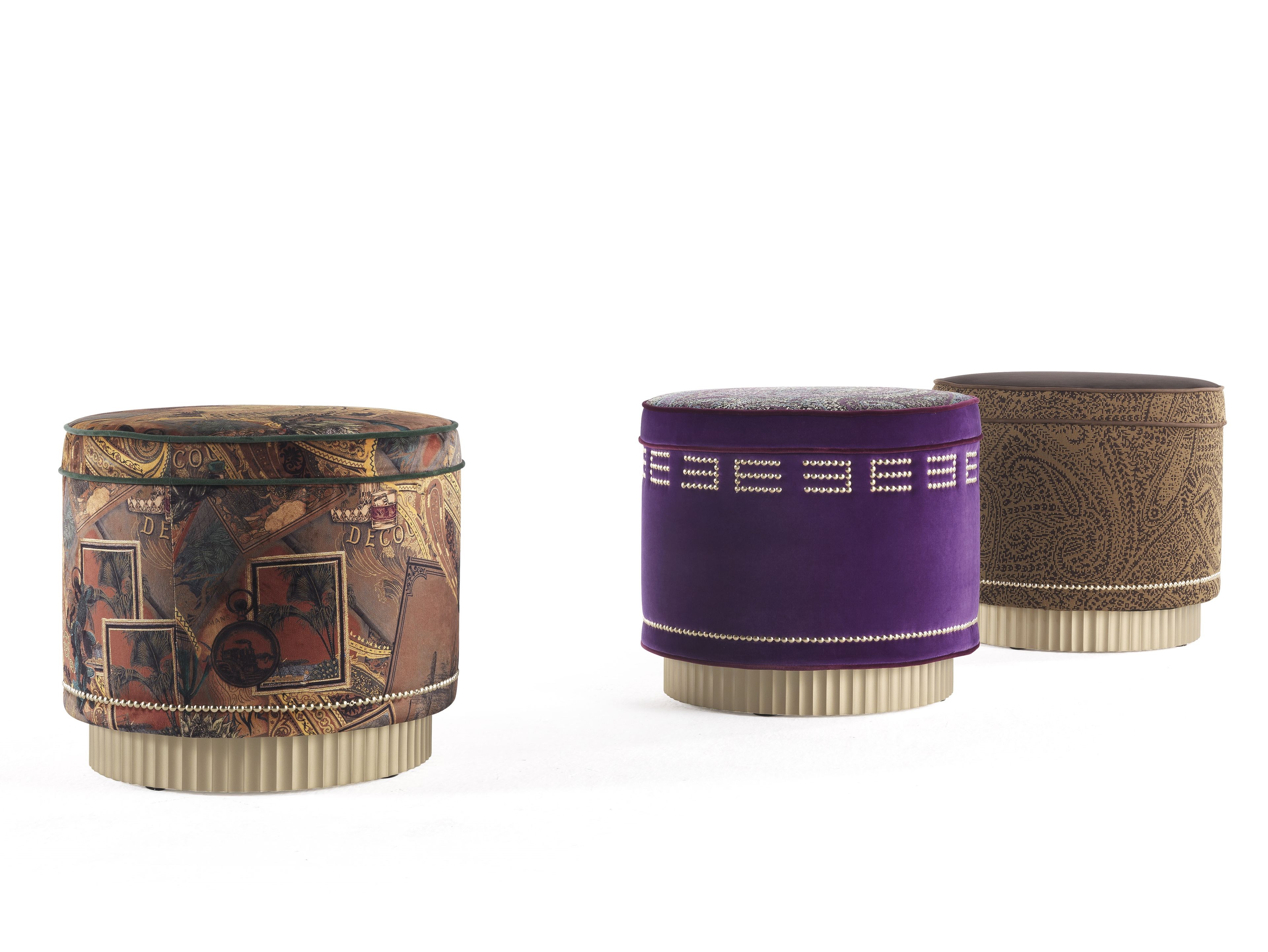 Круглый пуф из нубука ETRO Home Interiors Meriam ARCH-00037090 - Вид №2