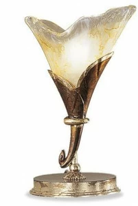 Possoni Illuminazione Настольная лампа из ржавчины / сусального золота и янтарного стекла Creamy 315/l