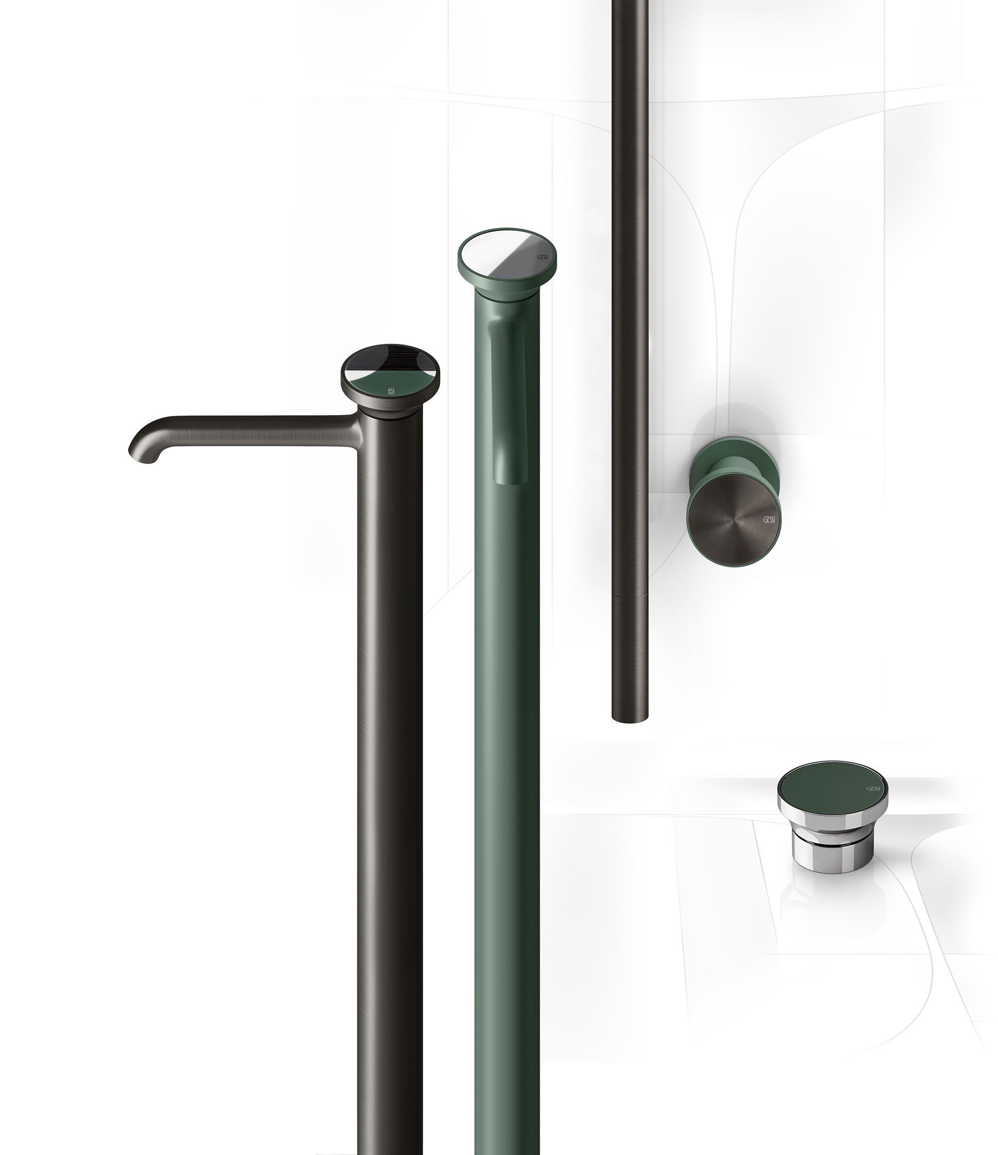 Металлический однорычажный смеситель для душа Gessi происхождение ARCH-00066569 - Вид №1