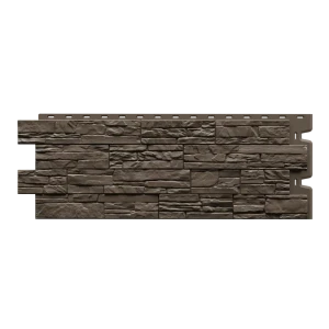 Фасадная панель Docke Dacha Скала камень 1.19 м 0.44 м² темно-коричневый