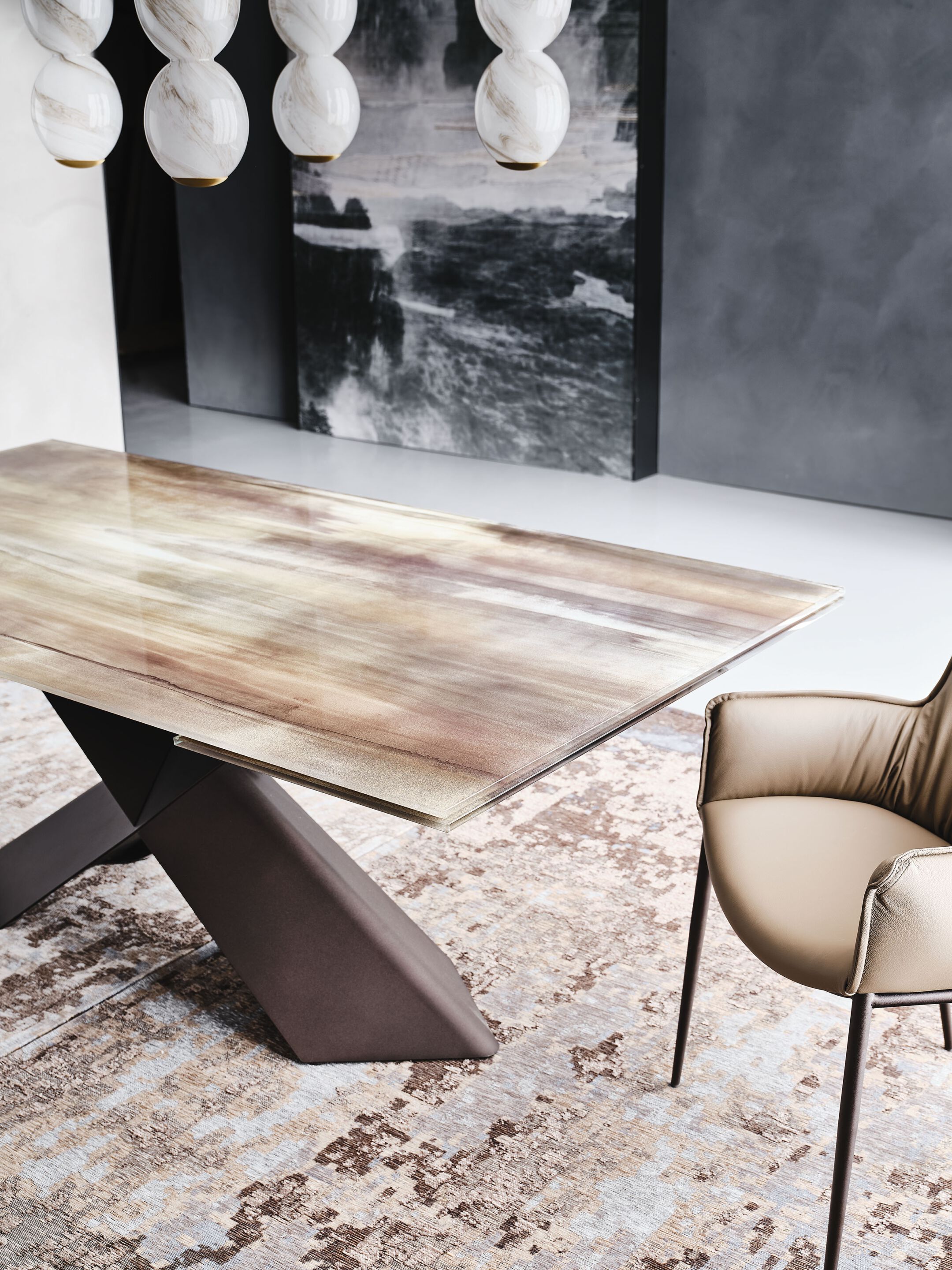 Стеклянный выдвижной прямоугольный стол Cattelan italia Tyron ARCH-00136857 - Вид №3