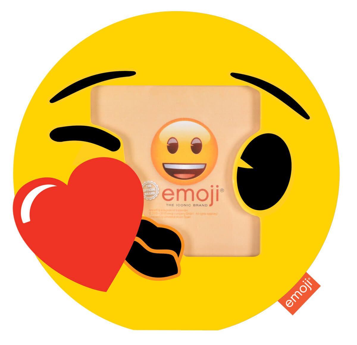 Б0037348 Фоторамка PI09826 Ф/рамка 10*10cm Emoji smiley kiss, пластик (6/768) Innova