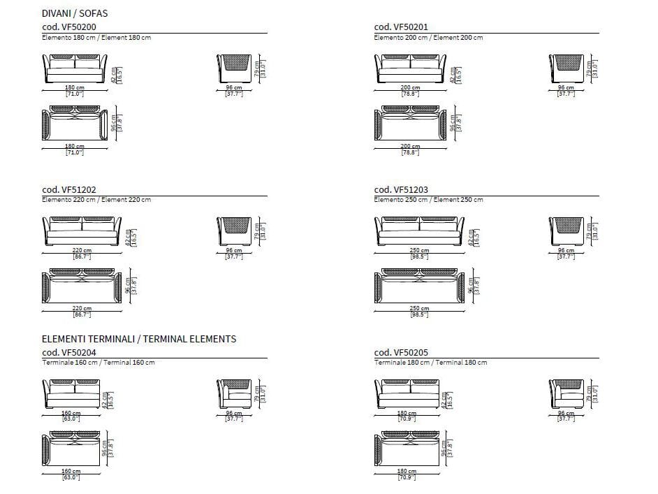 Модульный тканевый диван Vittoria Frigerio Clivio ARCH-00117500 - Вид №5