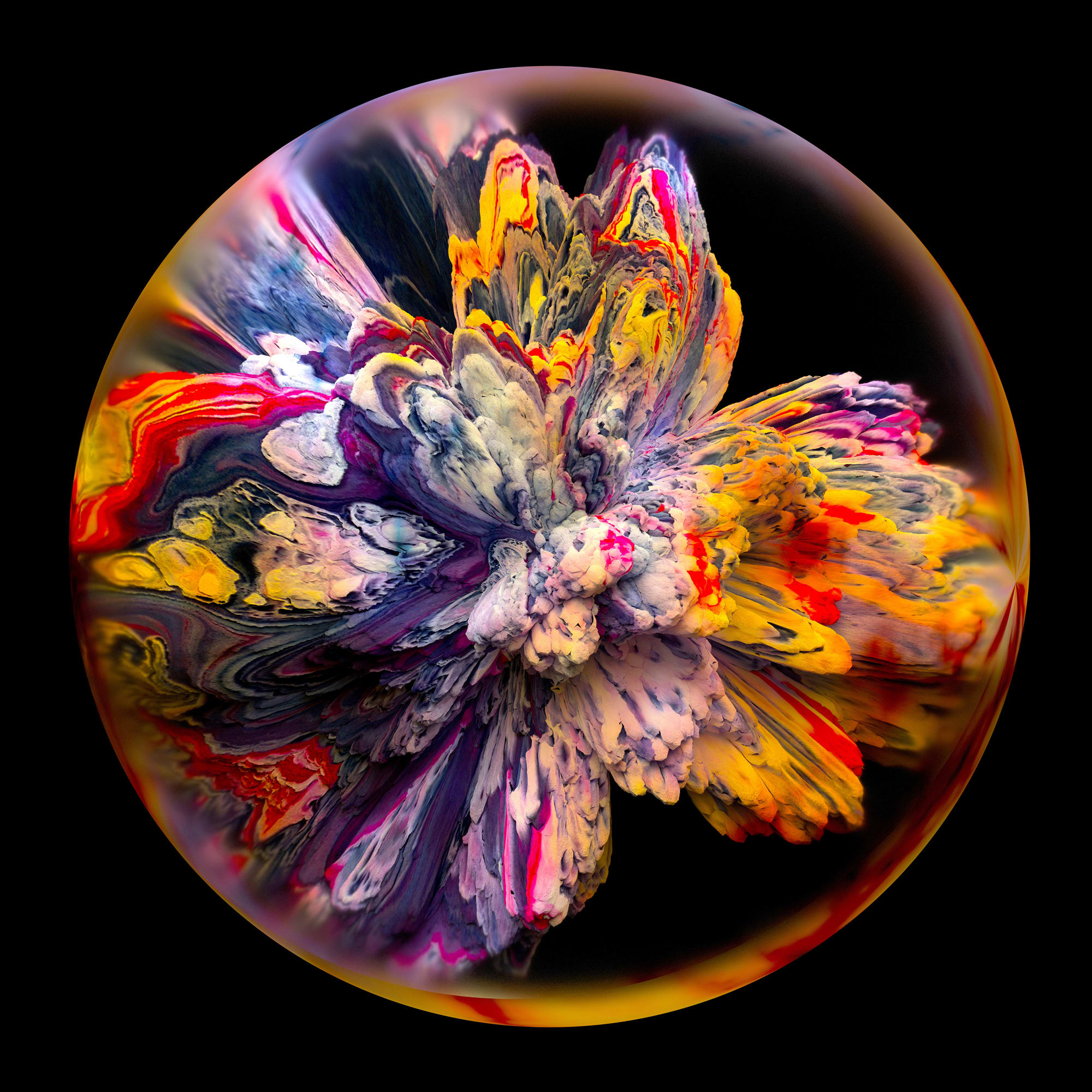 82977319 Картина на стекле «Космо» 40x40 см цвет оранжевый Santreyd 