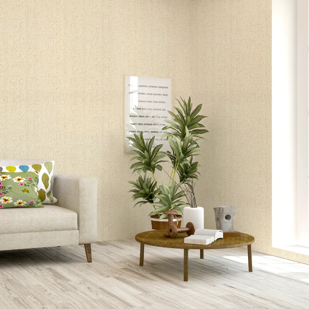 Обои флизелиновые Inspire Luka бежевые 1.06 м Mango 6 STLM-2051205 - Вид №3