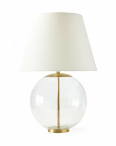 Настольная лампа "Клейтон" белый, золото CLM7601 LOUVRE HOME ВАЗА 255613 Бежевый;золото;прозрачный