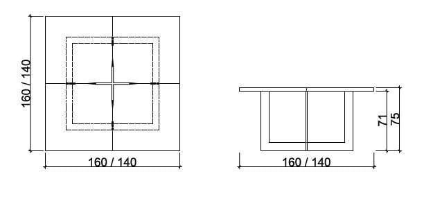 Стальной и деревянный стол Steininger PLUS ARCH-00087489 - Вид №6