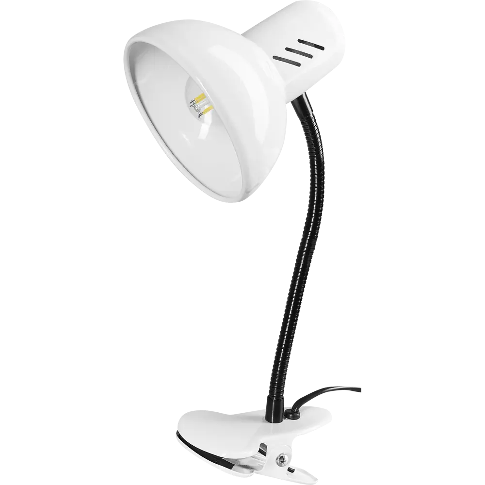 Рабочая лампа настольная Семь огней Эйр на прищепке 1 лампа Е27 цвет белый STLM-2199949 - Вид №2