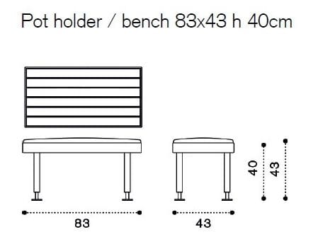 Металлическая садовая скамейка Ethimo семена ARCH-00121236 - Вид №11