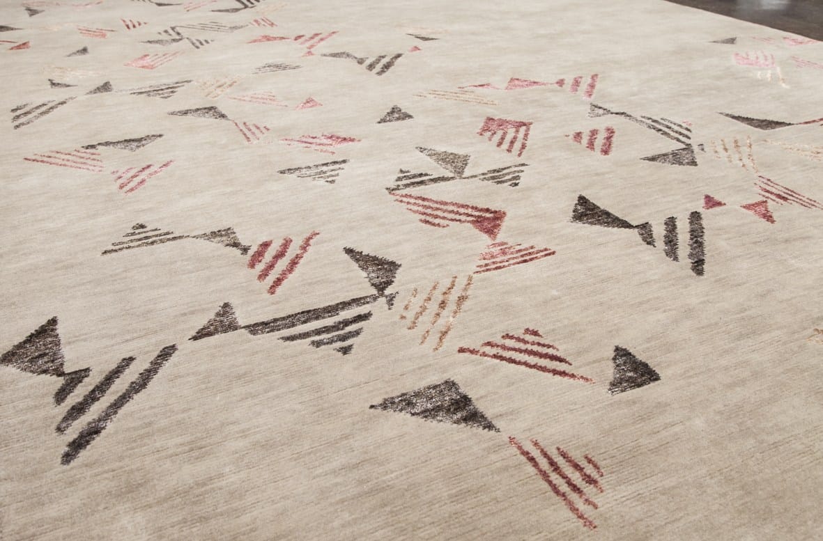 Прямоугольный ковер ручной работы из бамбукового волокна Sirecom Tappeti ARCH-00128321 - Вид №1