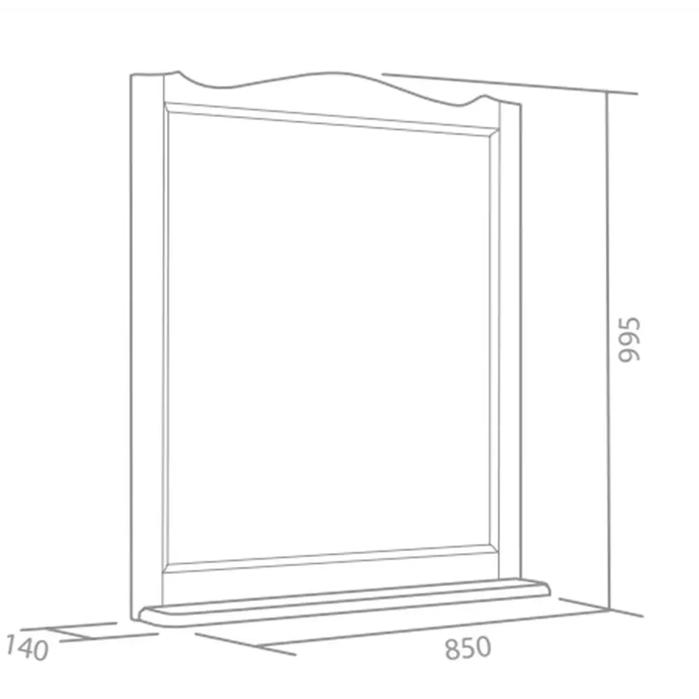 Зеркало для ванной Goodwood МБ00171 с полкой 85x99.5см