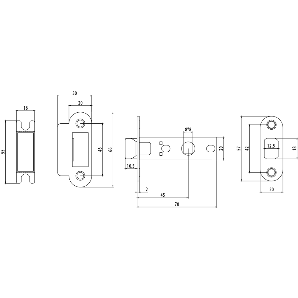 Защелка межкомнатная EDSON с бесшумным механизмом 89383156 STLM-1444658 - Вид №3