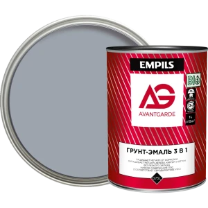 Грунт-эмаль Avantgarde глянцевый цвет серый 0.9 кг
