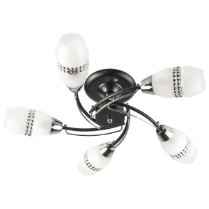 Люстра Полина 5xE14x60 Вт, металл, цвет тёмное дерево