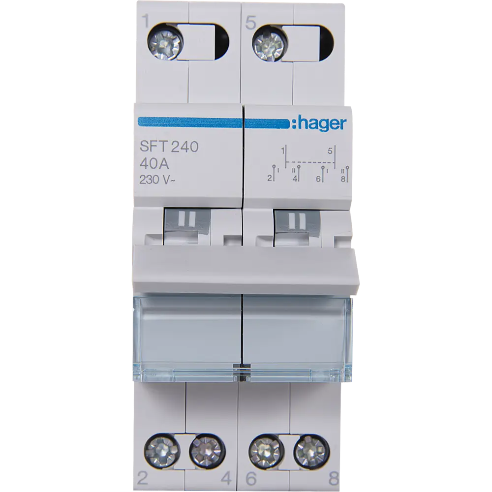 Переключатель I-0-II Hager 2Р 40 A STLM-2153924 - Вид №1