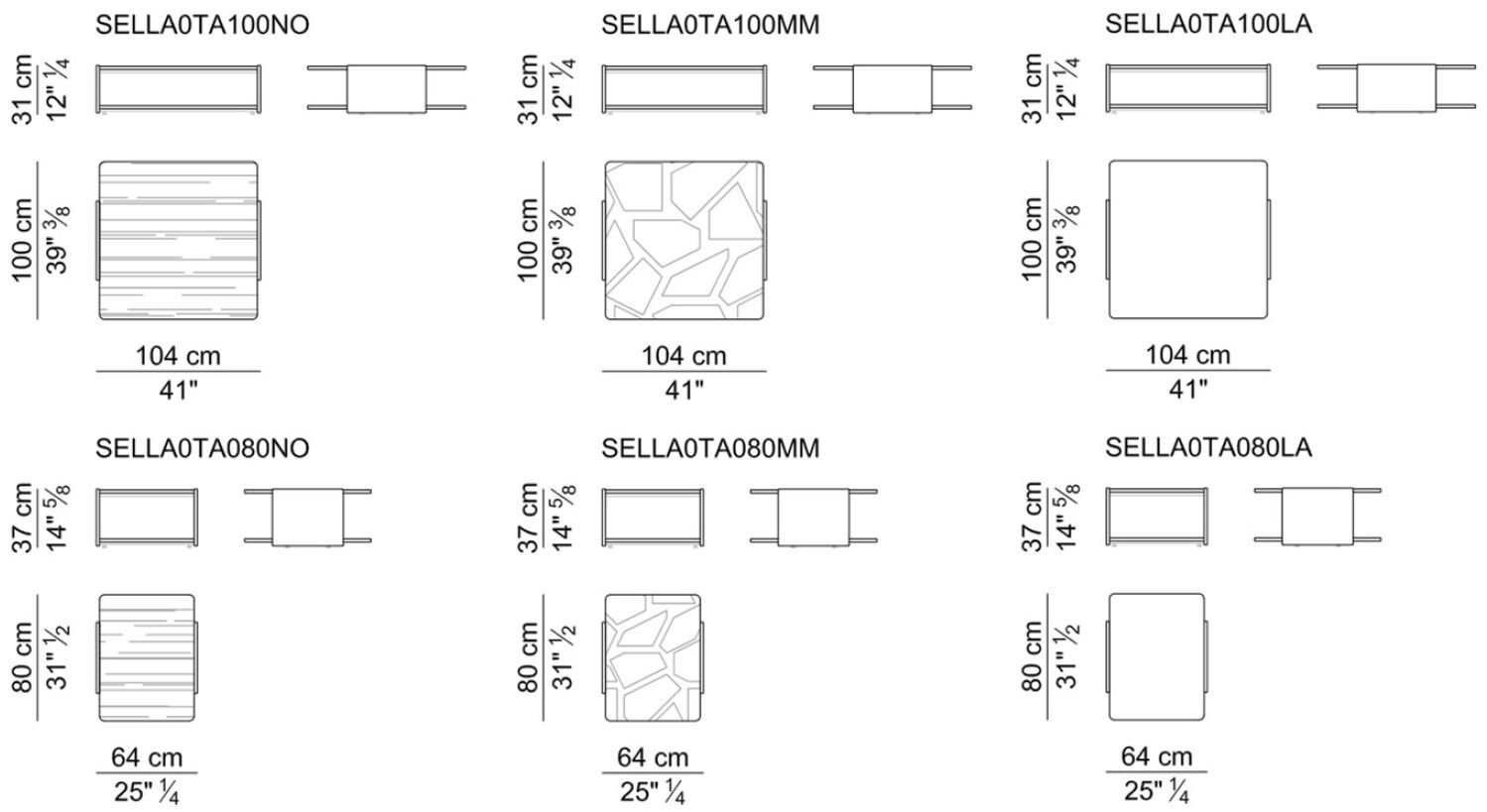 Мраморный квадратный низкий журнальный столик i 4 Mariani седло ARCH-00002108 - Вид №1