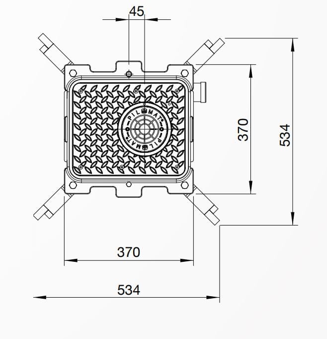 Полуавтоматический выдвижной боллард Pilomat Security line ARCH-00064620 - Вид №1