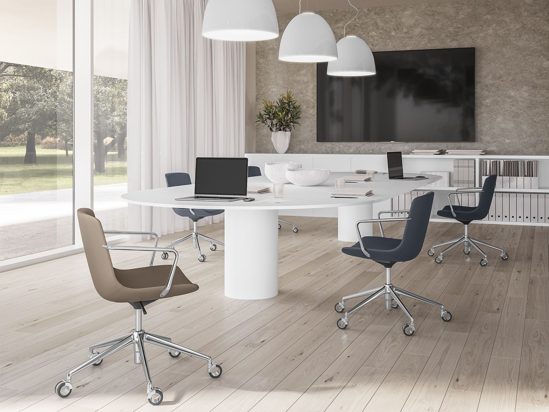 Ткань спиц поворотный стул с подлокотниками Sitland Milos ARCH-00141028 - Вид №4