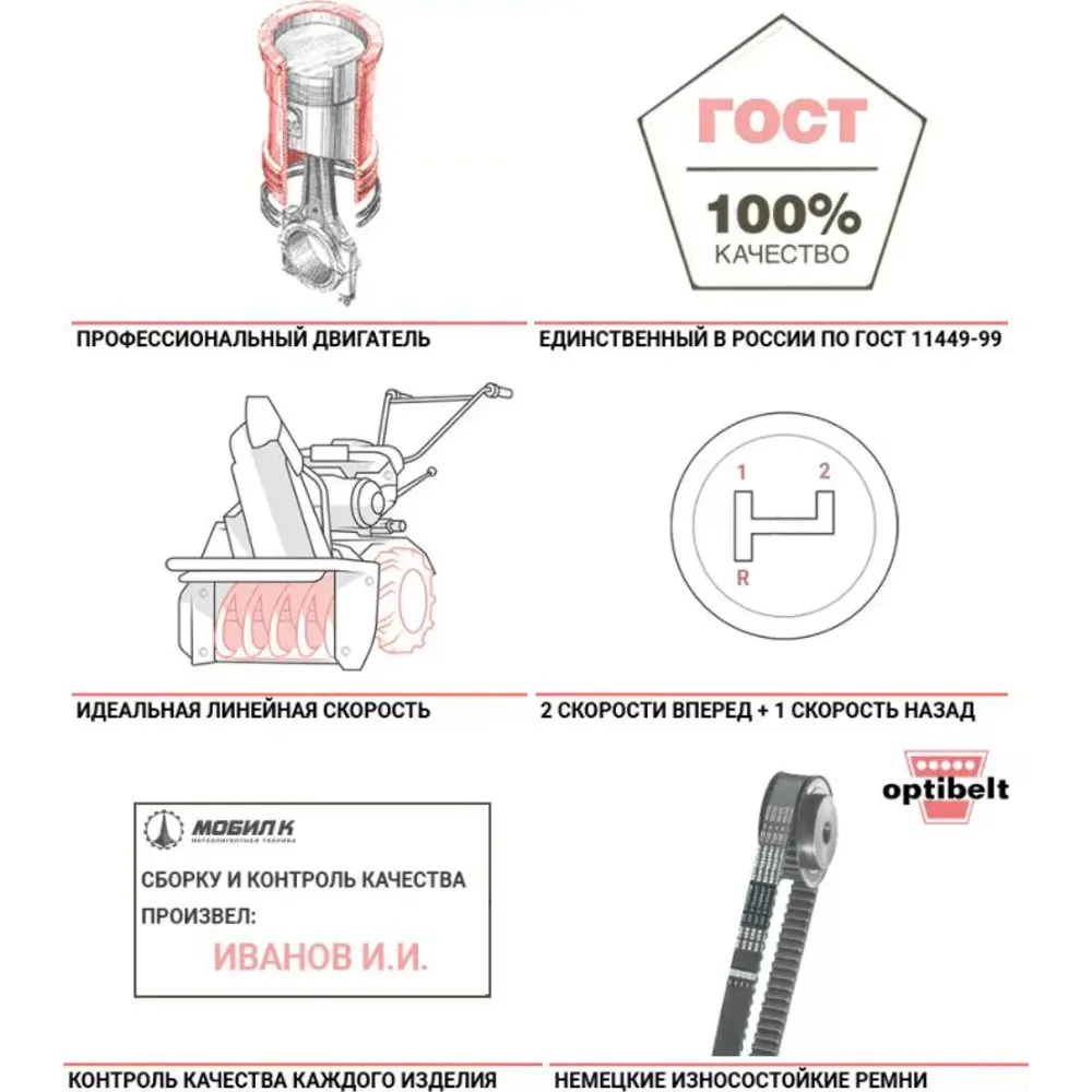 Мотоблок бензиновый Мобил К МКМ-3 ПРО Briggs&Stratton 6.5 л.с. MBK0018443 STLM-2070299 - Вид №13