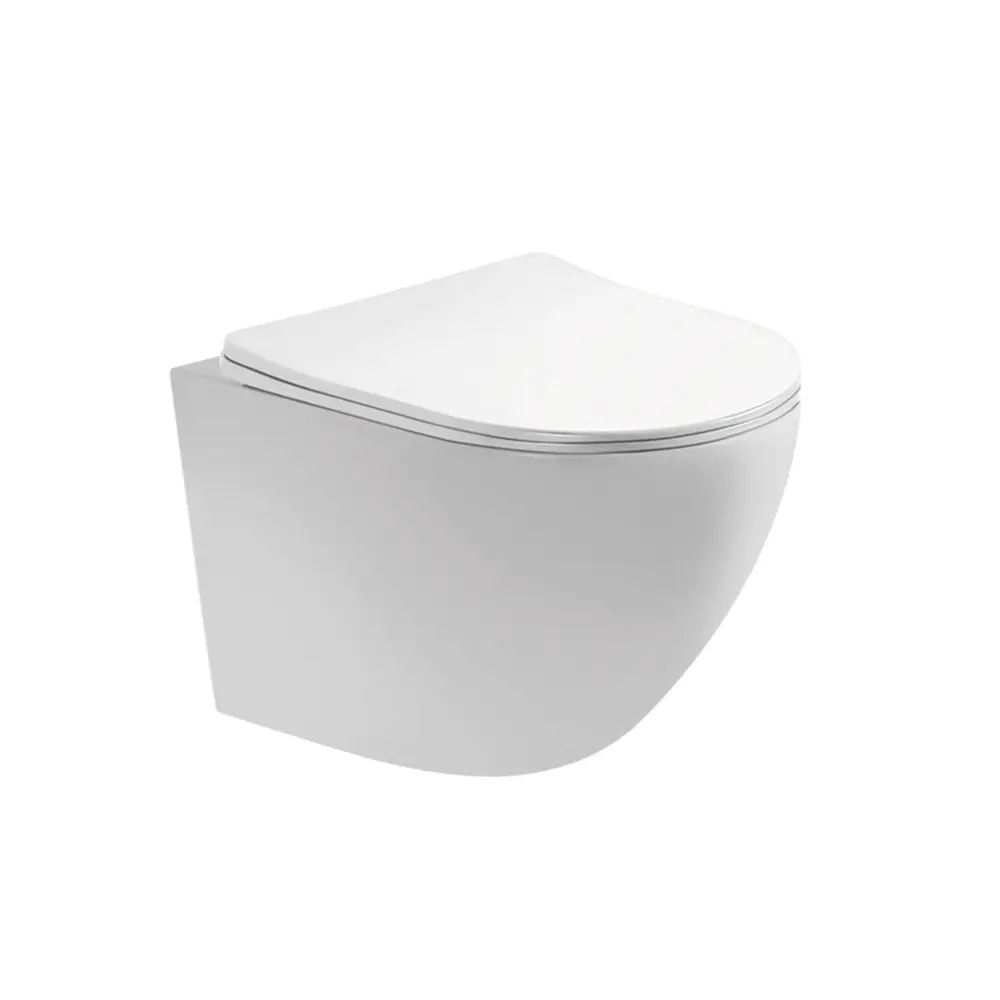 Комплект инсталляция с унитазом Aquatek Европа 4 в 1, безободковый с микролифтом, клавиша цвет белый STLM-2120468 - Вид №5