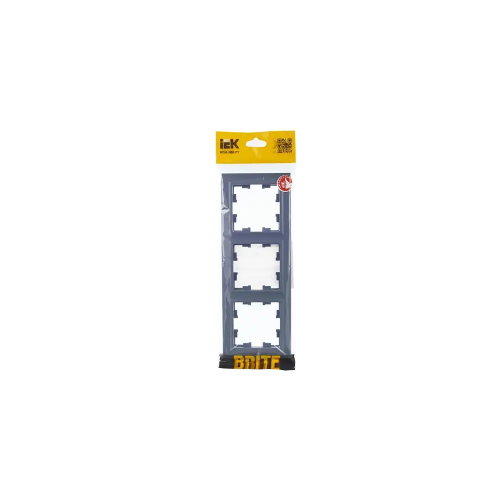 Рамка для розеток и выключателей IEK Brite 3 поста цвет маренго 89361868 STLM-2026050 - Вид №3