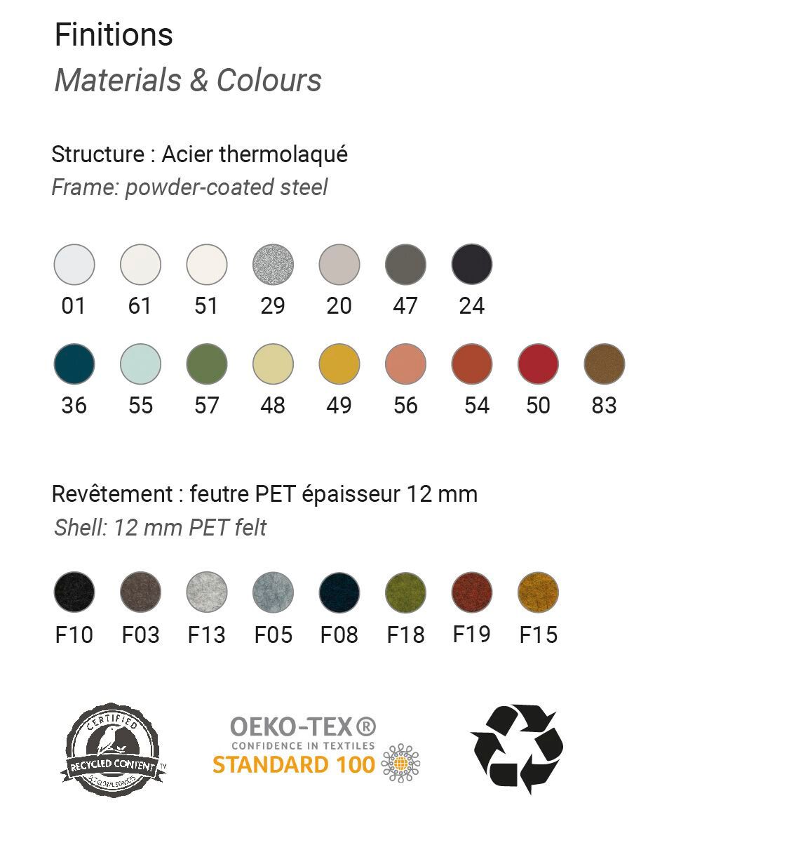 Рециркулированные ПЭТ офис напольная вешалка Manade войлок ARCH-00050230 - Вид №2