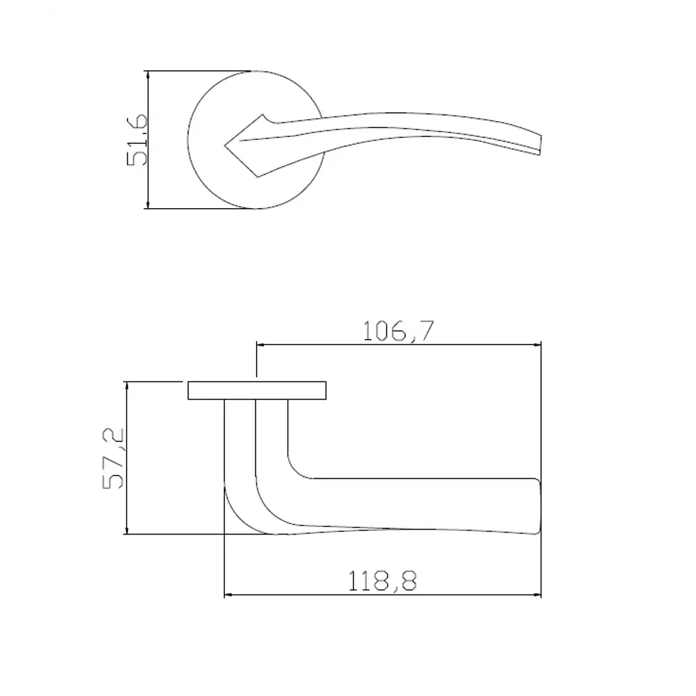 Дверные ручки EDSON EDS-102H-R2 хром для межкомнатных дверей 85168438 STLM-0059323 - Вид №4