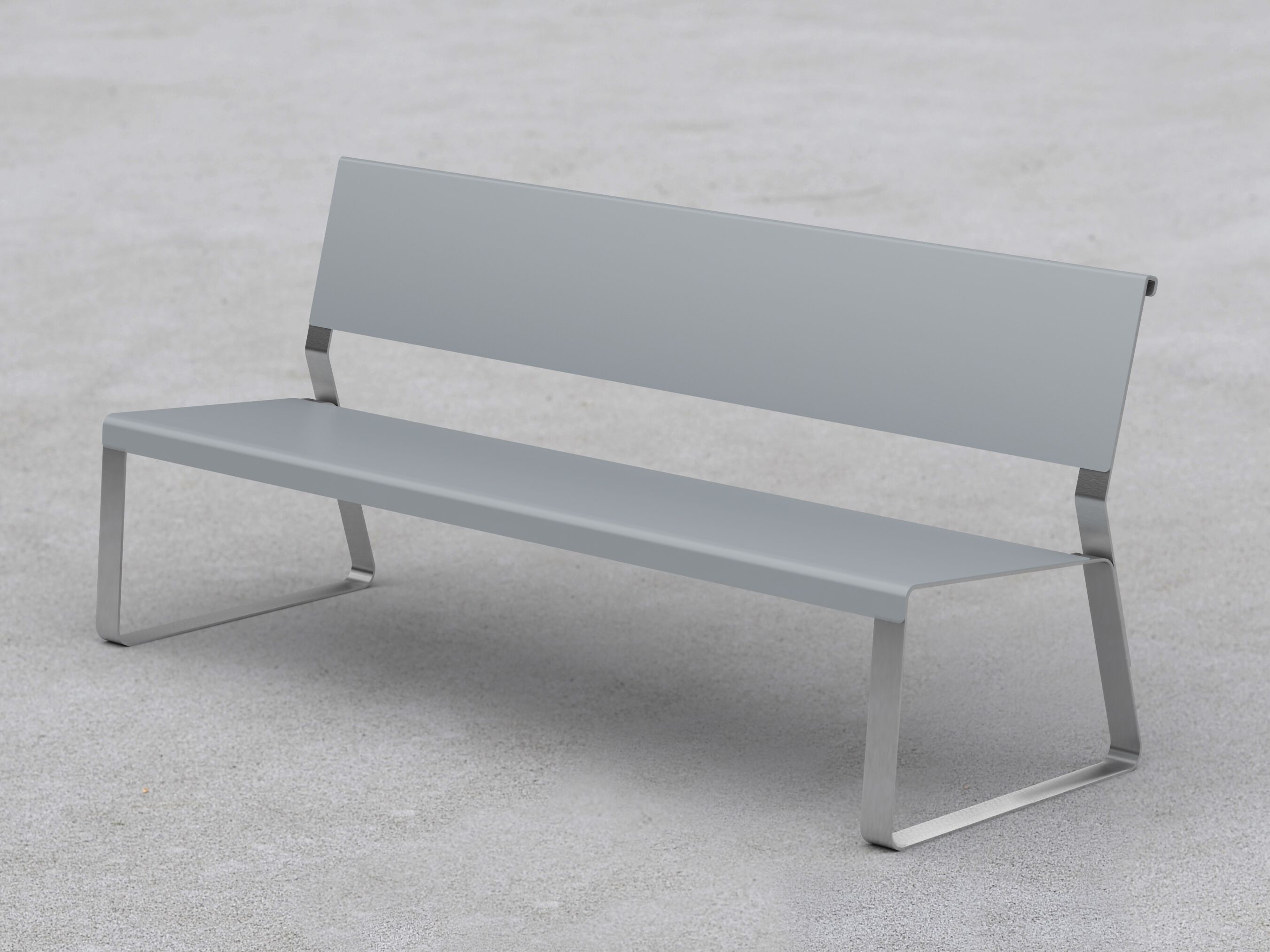 Оцинкованная стальная скамья со спинкой Viscio Urban Design MATKA ARCH-00050896 - Вид №1