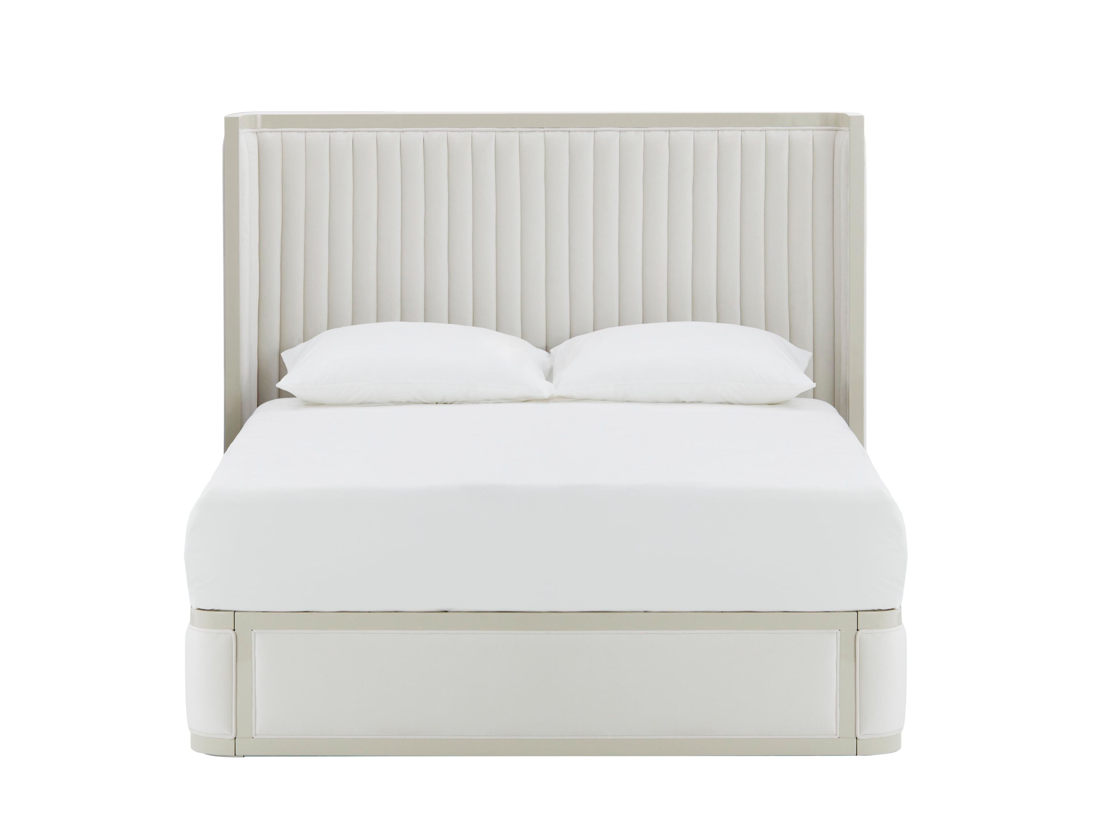 Двуспальная мягкая кровать из ткани с высоким изголовьем Casa Magna AGATHA ARCH-00008618 - Вид №1