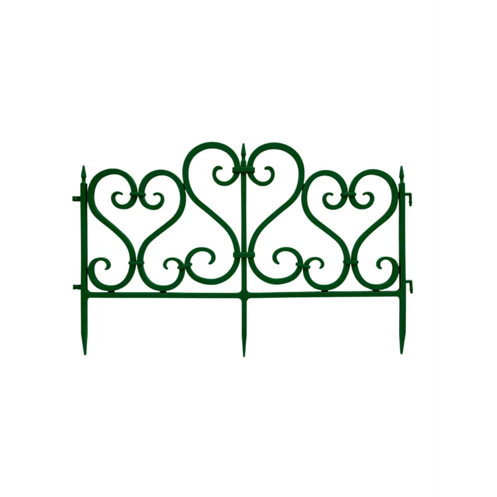 Заборчик декоративный «Ажурное» 47.5x31.5 см цвет темно-зеленый 4 шт Santreyd STLM-2077528