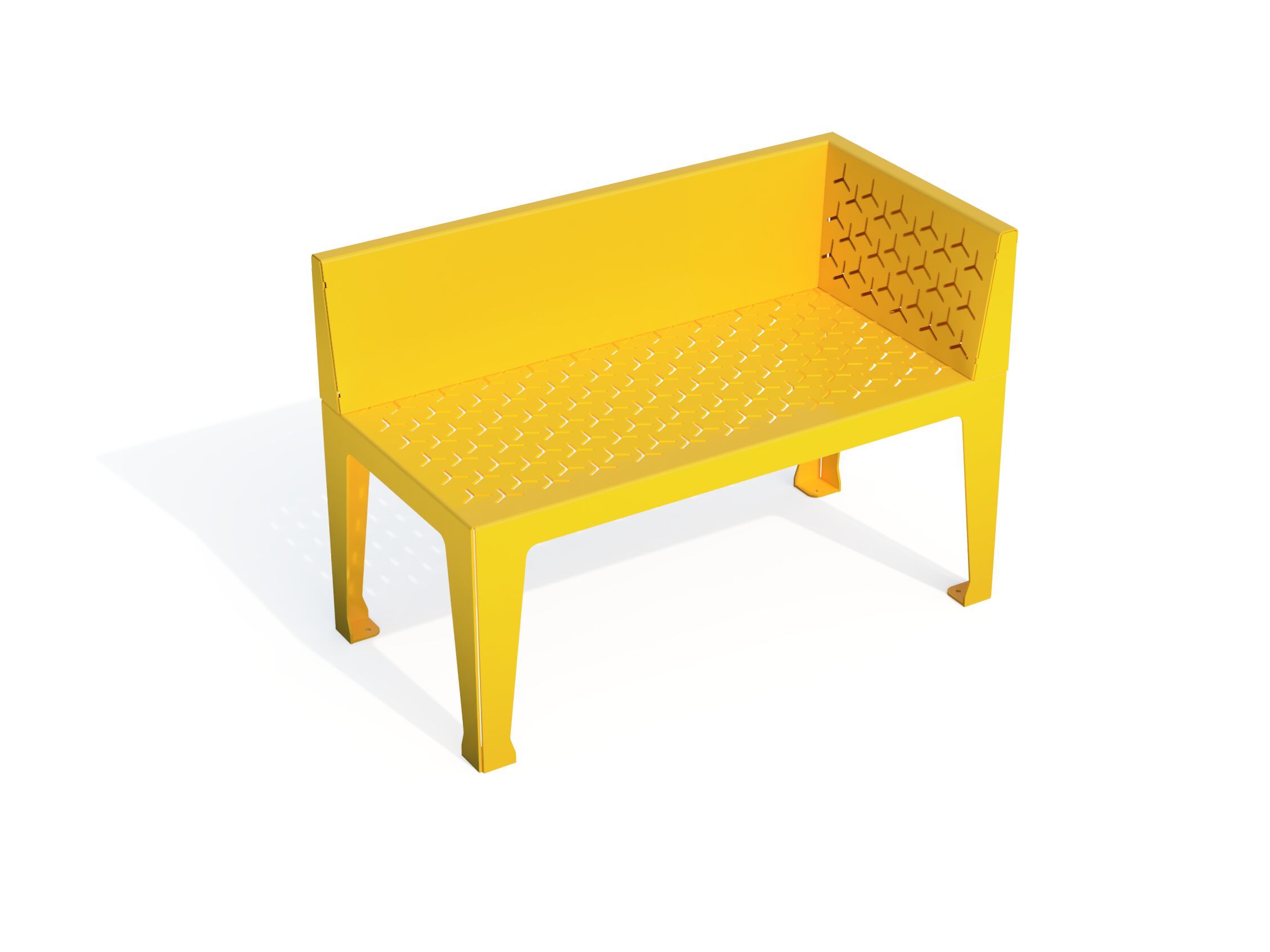 Модульная стальная скамья со спинкой Studio Città Elvia ARCH-00008565 - Вид №1