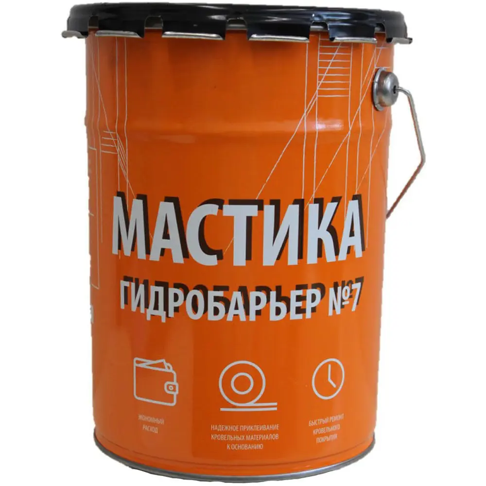 Мастика приклеивающая Гидробарьер №7 для кровли 5 кг 86731978 STLM-2177858 Santreyd Не применимо