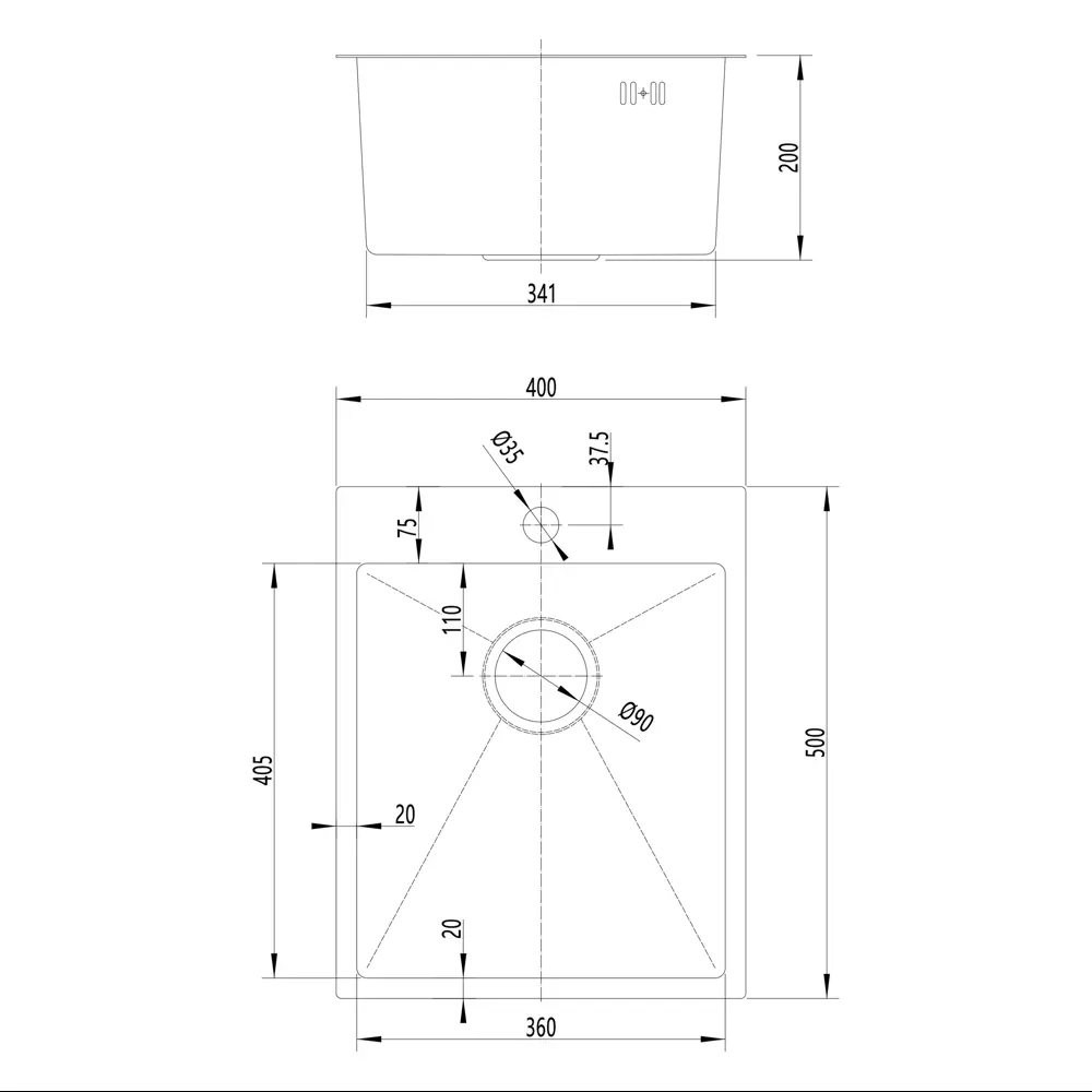 МОЙКА КУХ 40X50 Г20 ЧЕР МЕТ KONSENSA STLM-2092723 - Вид №11
