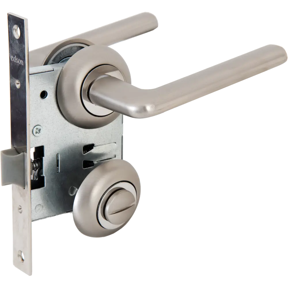 Дверные ручки Edson 21-Z01 с запиранием алюминий гальваническое покрытие цвет матовый никель STLM-2152120