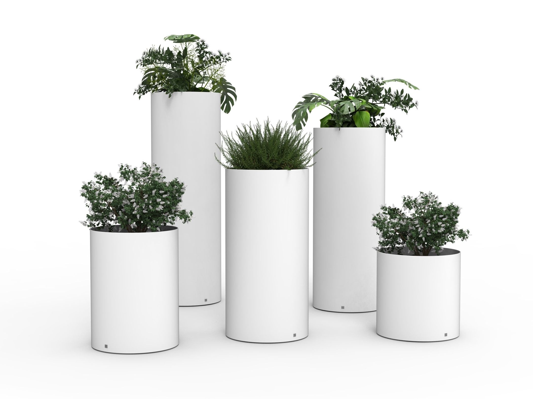 Круглый садовый горшок из стекловолокна GANSK Magnus ARCH-00013408