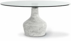 Bonaldo Круглый стол из хрусталя с мраморным основанием