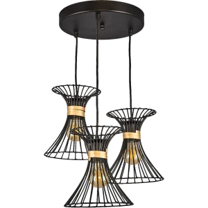 Светильник подвесной Завод Элетех Талия 3 лампы 15 м² цвет черный