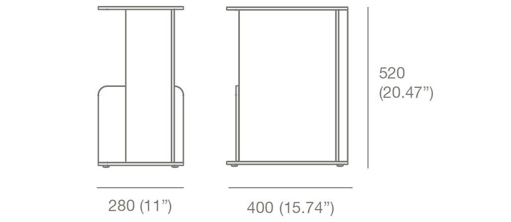 Высокий прямоугольный журнальный столик из закаленного стекла Case LUCENT ARCH-00074409 - Вид №9