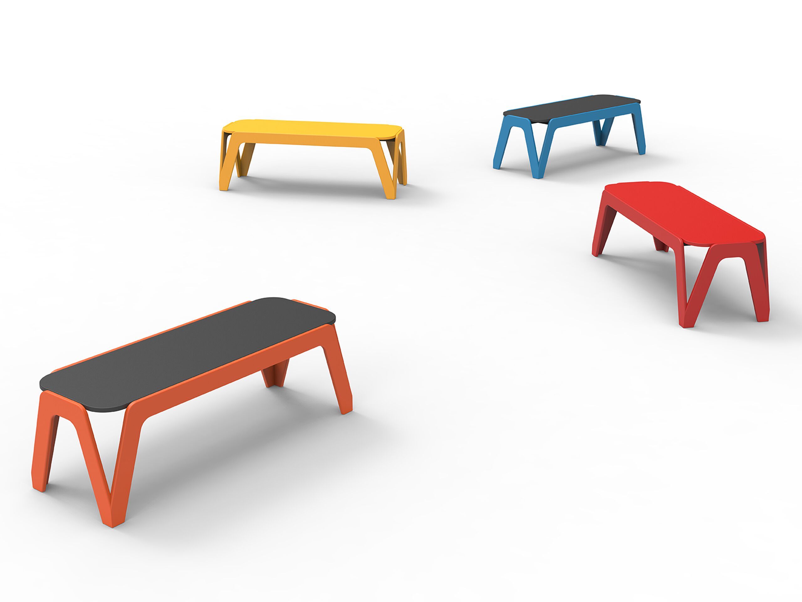 Скамейка из полиэтилена без спинки Donye компас ARCH-00130082 - Вид №7