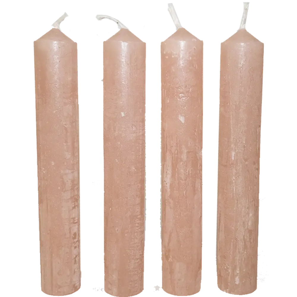 Свеча столовая рустик ø22 h140 мм цвет таупе 4 шт Santreyd STLM-2196953