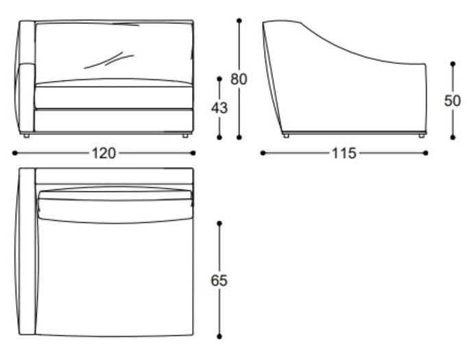 Модульный тканевый диван BLACK TIE MARTIN ARCH-00057577 - Вид №3
