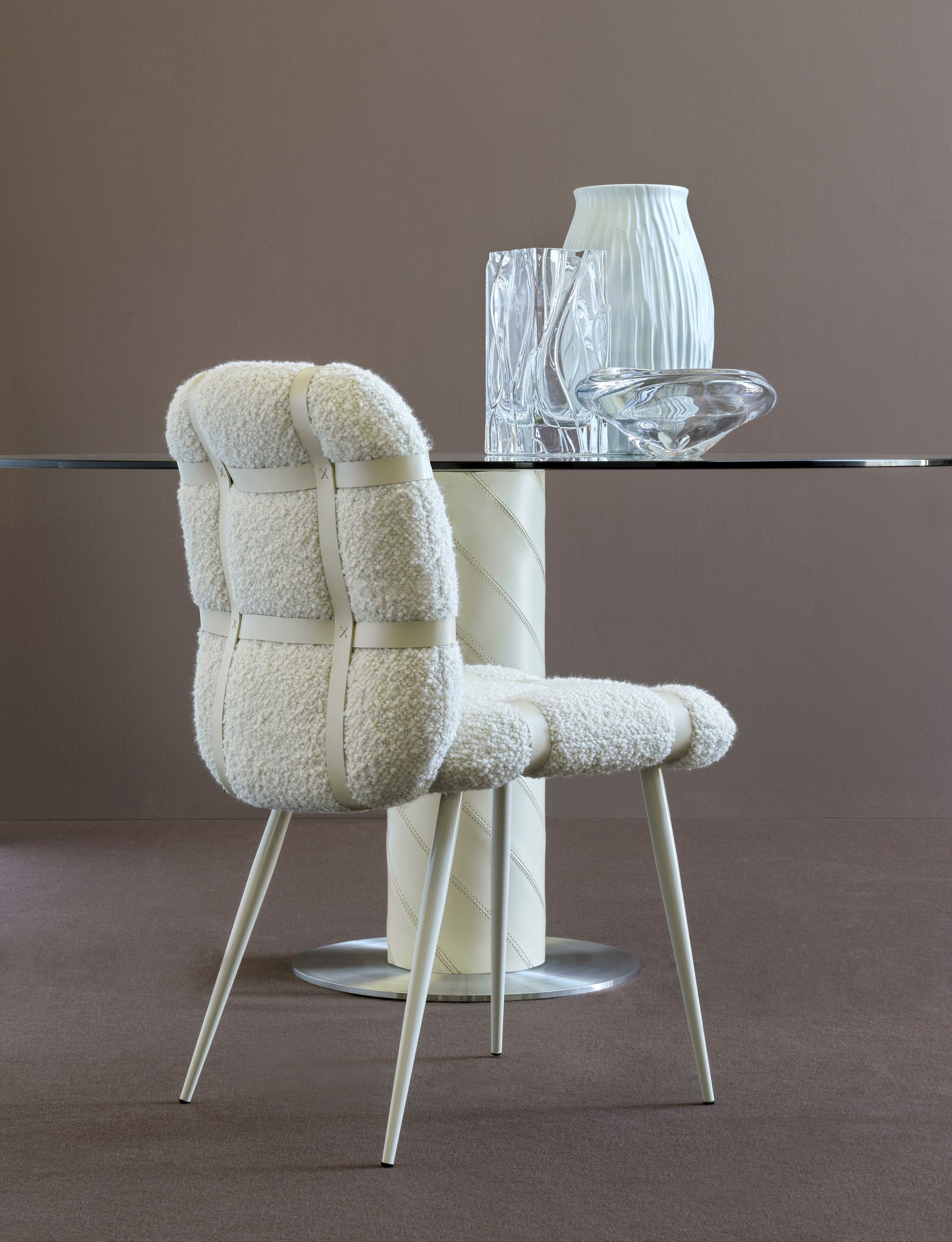 Мягкий стул из ткани букле Fasem Avion ARCH-00078967 - Вид №1