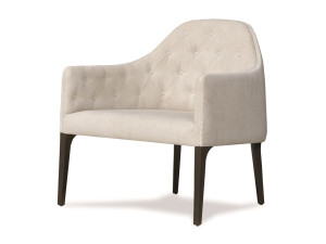 Кожаное кресло capitonné с подлокотниками