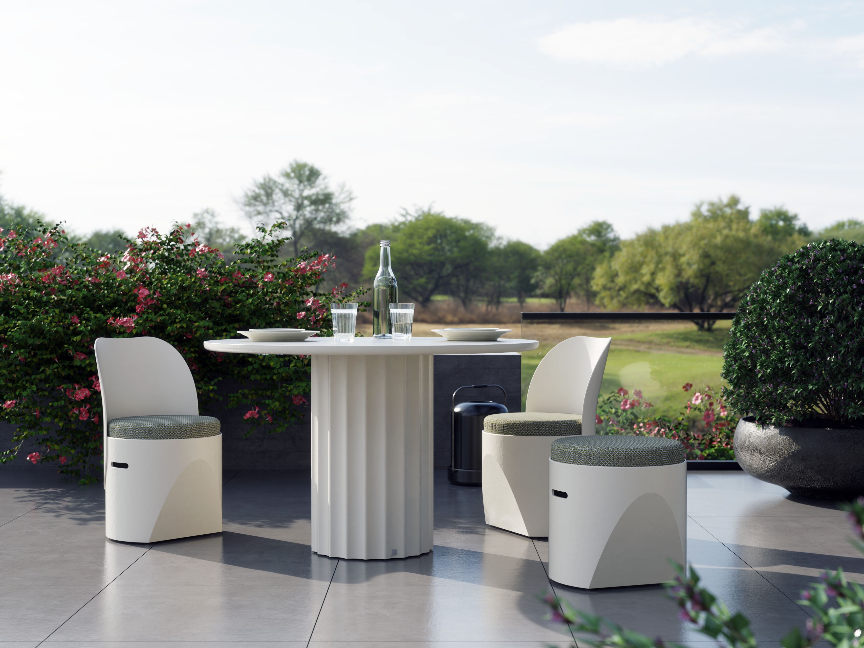 Круглый стол из стекловолокна GANSK ROMA ARCH-00147691 - Вид №1