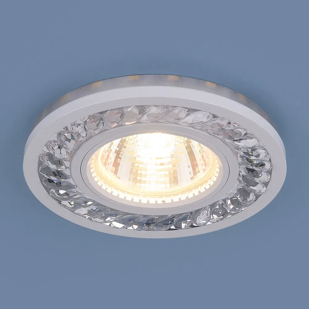 Спот точечный встраиваемый Elektrostandard 8355 MR16 с LED-подсветкой под отверстие 65 мм, 1 м², цвет прозрачный/белый 82013444 STLM-2085161  - Вид №1